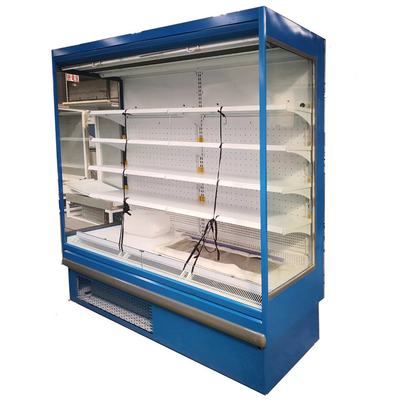 Fruit Store Open Front Display Cooler With Night Blinds