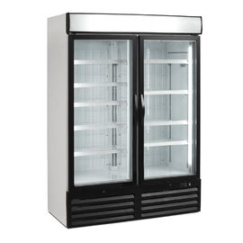 Supermarket Stand Up Glass Door Freezer With Anti Fog Door And LED Lighting