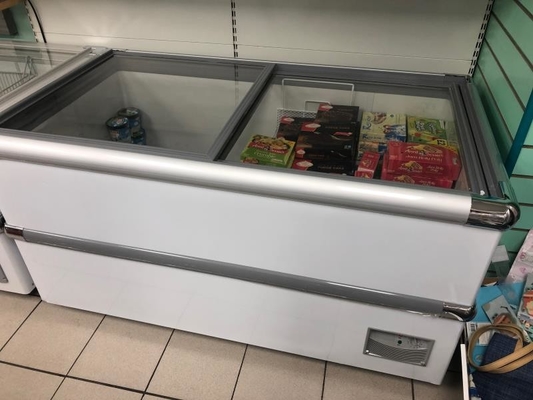 Energy Saving Horizontal Display Freezer For Supermarket Frozen Food