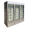 LED Light Supermarket Glass Door Display Showcase With Top Canopy