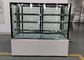 Cold Square Glass Bakery Display Case 3 Tier 1500mm With White Marble Base